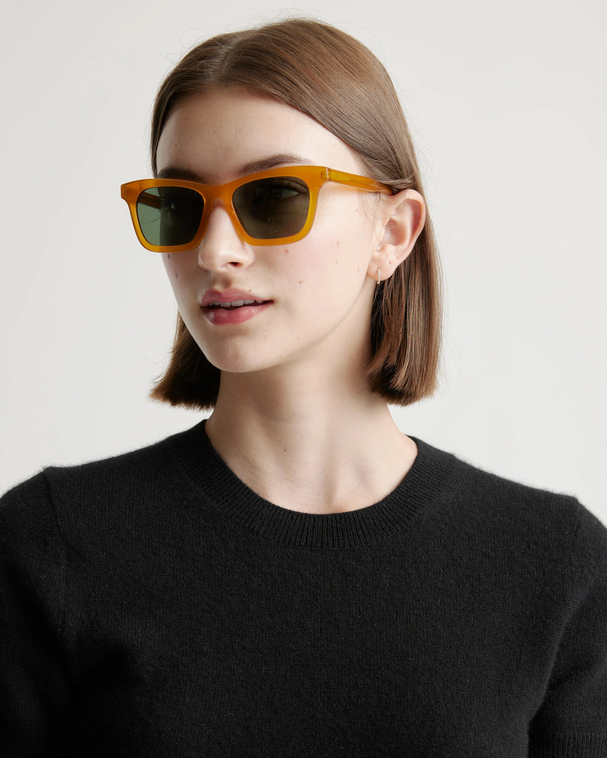 Luna Polarized Acetate Sunglasses - Narrow / Tan Tortoise with Brown Lens
