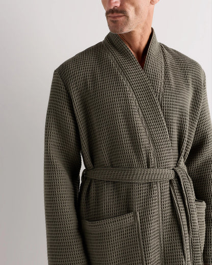 Organic Turkish Waffle Robe - XS / White