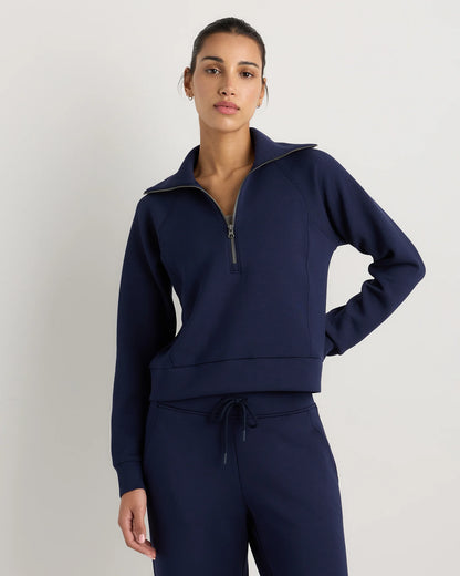 CloudComfort Half Zip Sweatshirt - XS / Pebble Beige