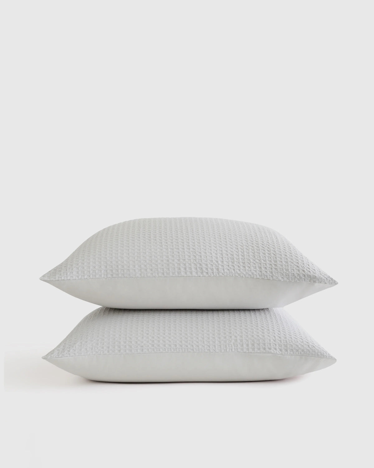 Organic Luxe Honeycomb Sham Set - Standard / Mineral