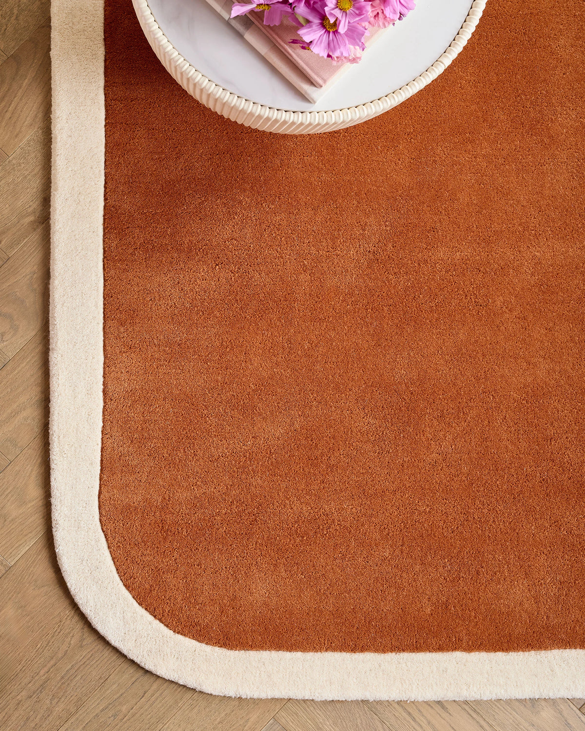 Colorful Curves Hand-Tufted Rug - 3'6" x 5'6" / Pink