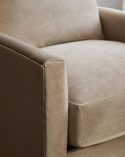 Brennan Accent Chair in Performance Velvet - One Size / Pine