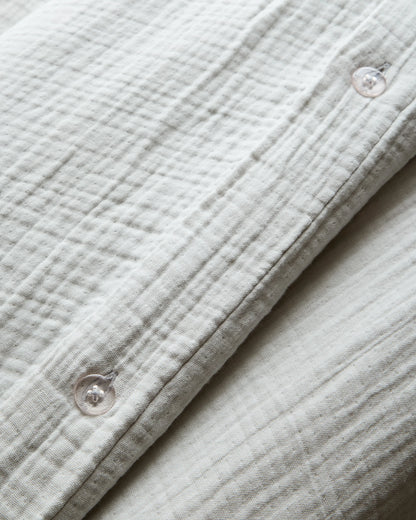 Organic Cotton Gauze Duvet Cover Set - Twin / Dried Sage