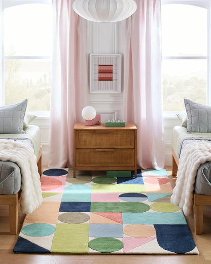 Bold Shapes Hand-Tufted Wool Rug - 3'6" x 5'6" / Multi