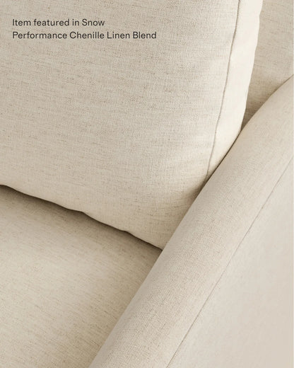 Brennan Sofa in Performance Chenille Linen Blend - 7ft / Snow