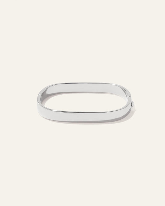 Rectangular Bangle - One Size / Sterling Silver