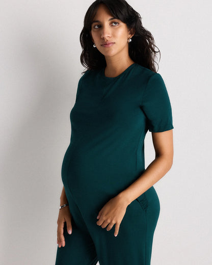 Bamboo Jersey Maternity Everyday Jumpsuit - XS / Deep Navy