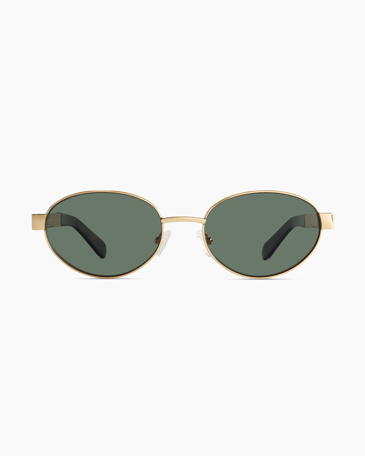 Monaco Polarized Stainless Steel Sunglasses - One Size / Gold with Green lens