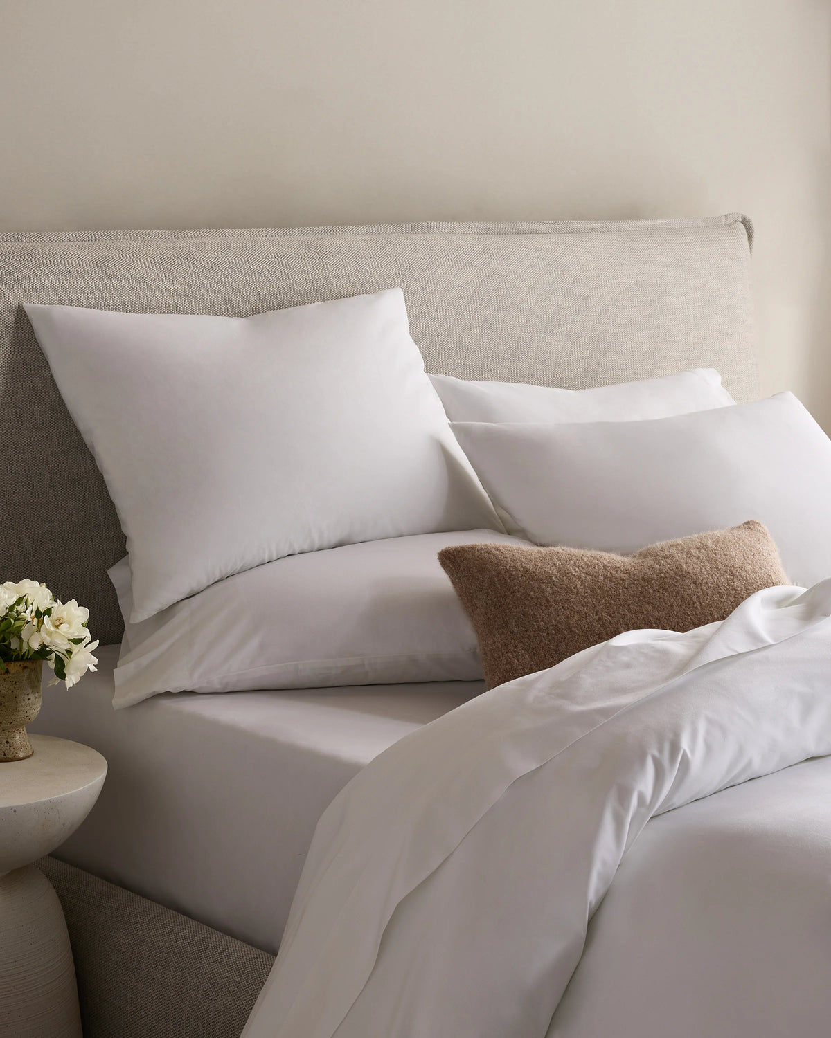 Organic Crisp Percale Duvet Cover Set - Twin / Espresso