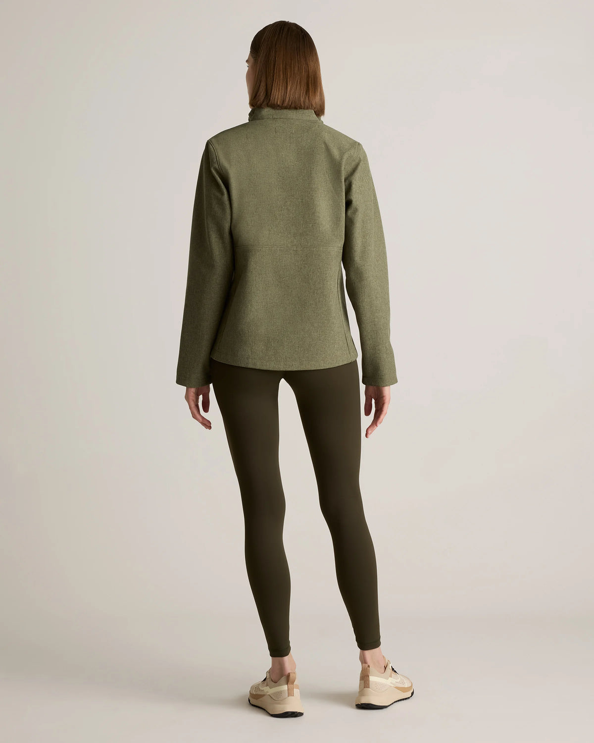 Softshell Fleece-Lined Full-Zip Jacket - XS / Heather Deep Navy