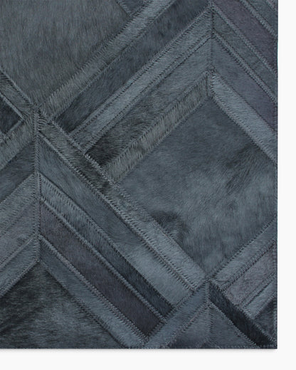 Blocks Hair on Hide Rug - 5' x 8' / Black