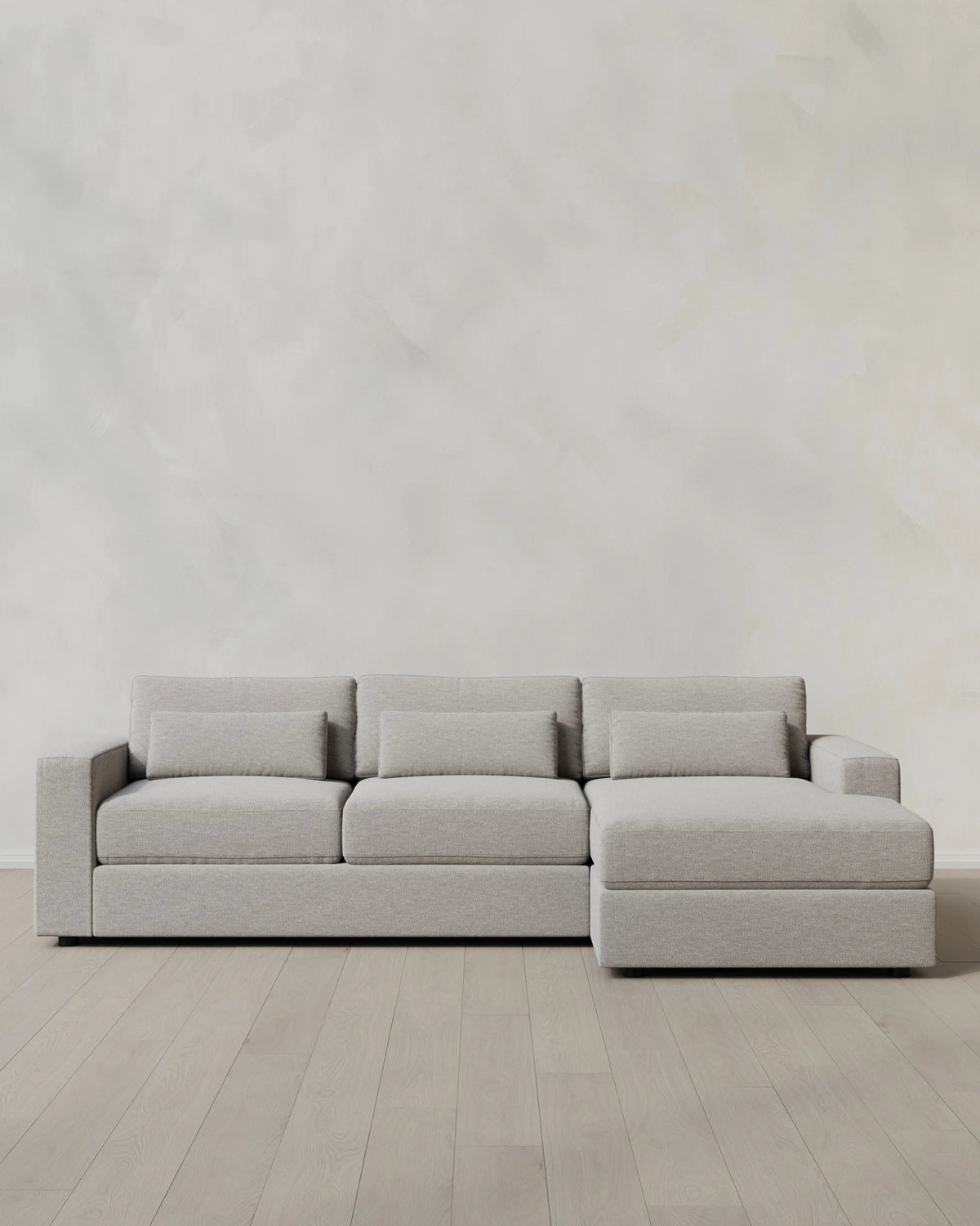 Ashford Deep Seat Chaise Sectional in Performance Basketweave - 119" Right Arm / Flax