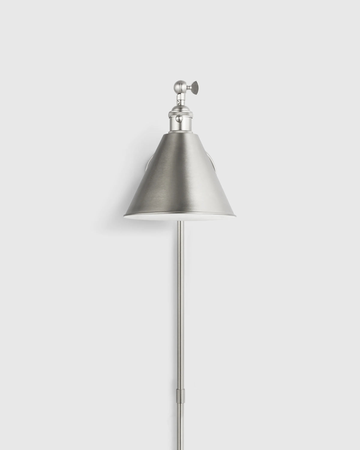 Articulating Single Arm Steel Wall Sconce - One Size / Silver