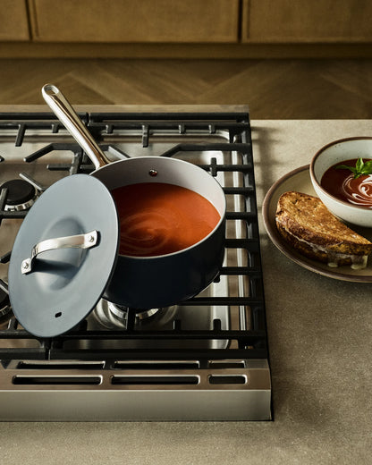 Ceramic Nonstick Saucepan: 3QT - One Size / Navy