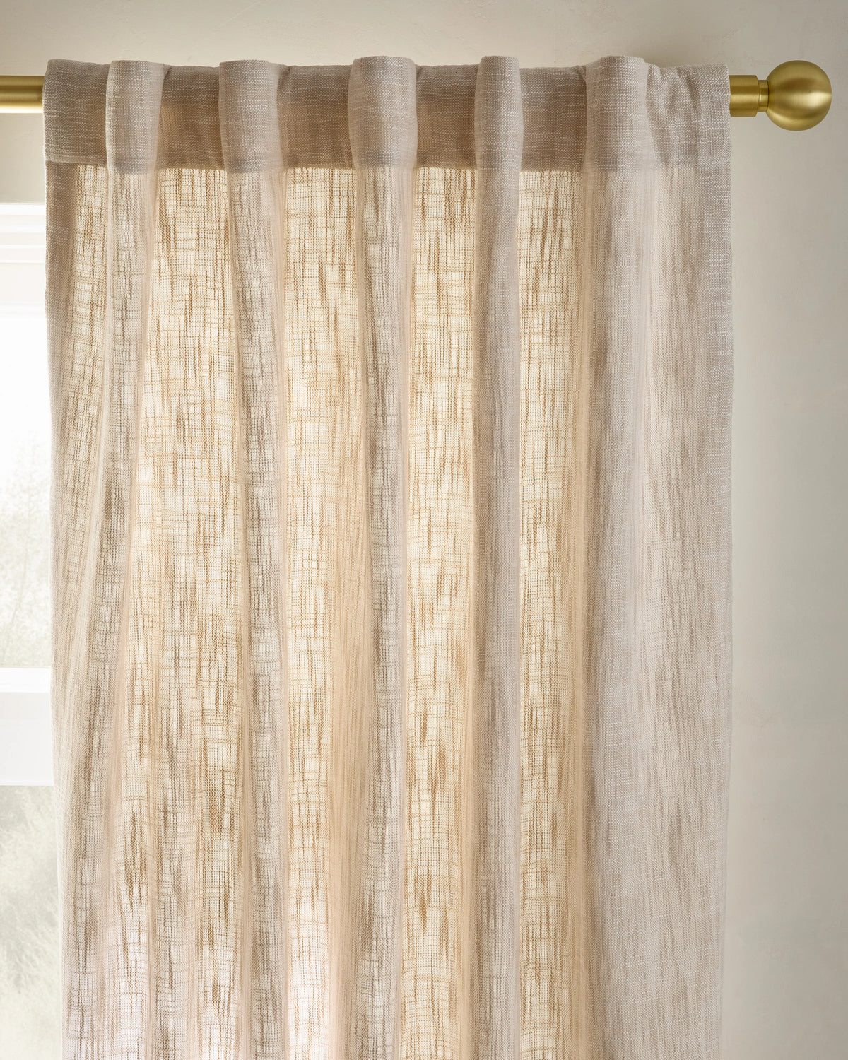 Textured Cotton Curtain - 48x84 / Ivory