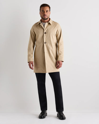 Comfort Stretch Trench Coat - S / Midnight Black