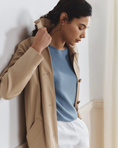 Comfort Stretch Mac Coat - XS / Light Khaki
