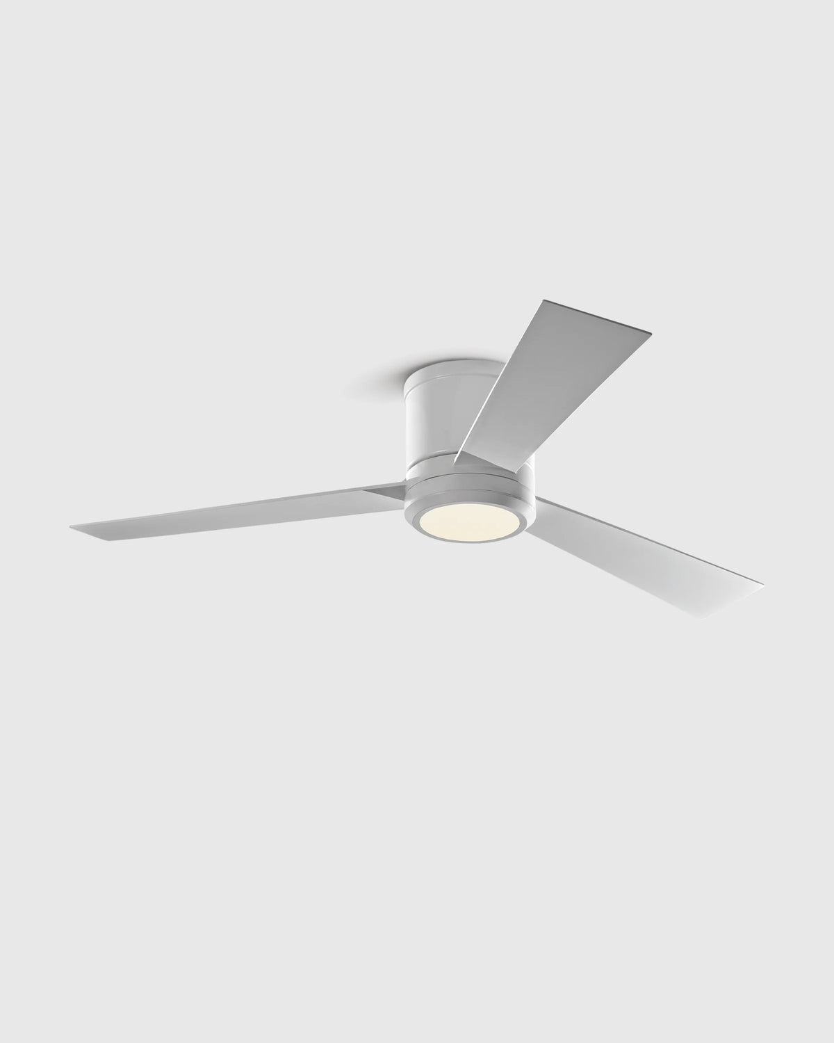 Simple Metal Hugger LED Ceiling Fan - 42" / White