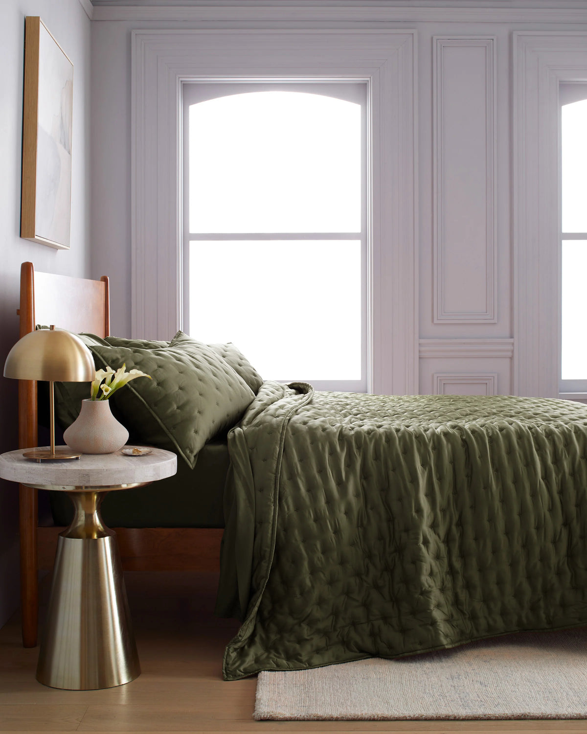 Bamboo Dream Quilted Sham Set - Standard / Sage