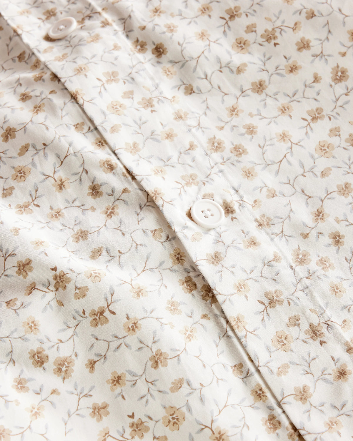 Organic Crisp Percale Floral Deluxe Bedding Bundle - Twin / Toffee Florette