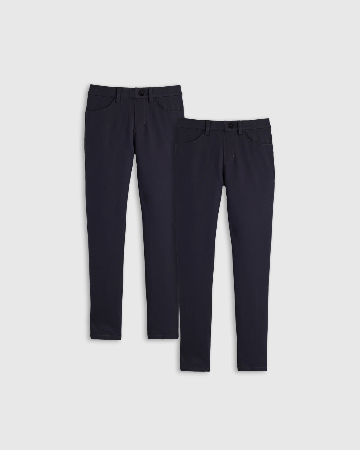 Ultra-Stretch Ponte Skinny Pants 2-Pack - 2T / Black