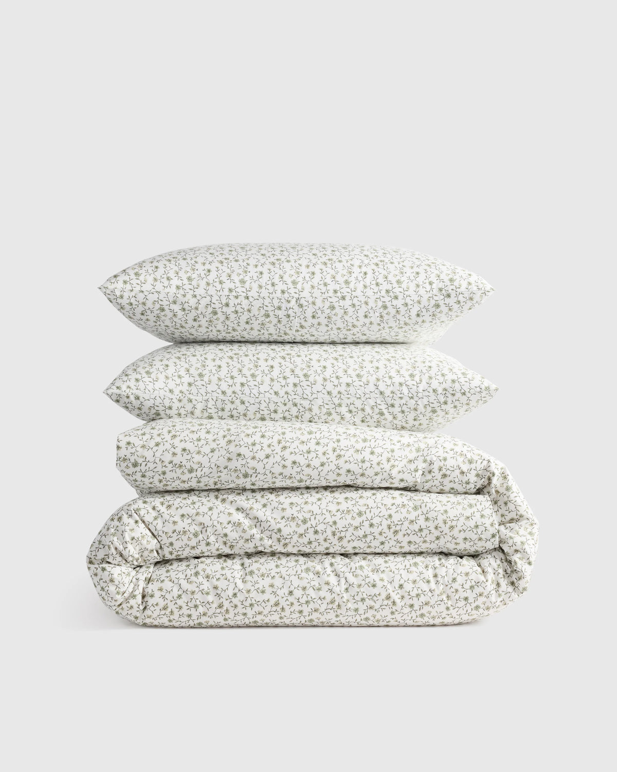 Organic Crisp Percale Duvet Cover Set - Twin / Espresso
