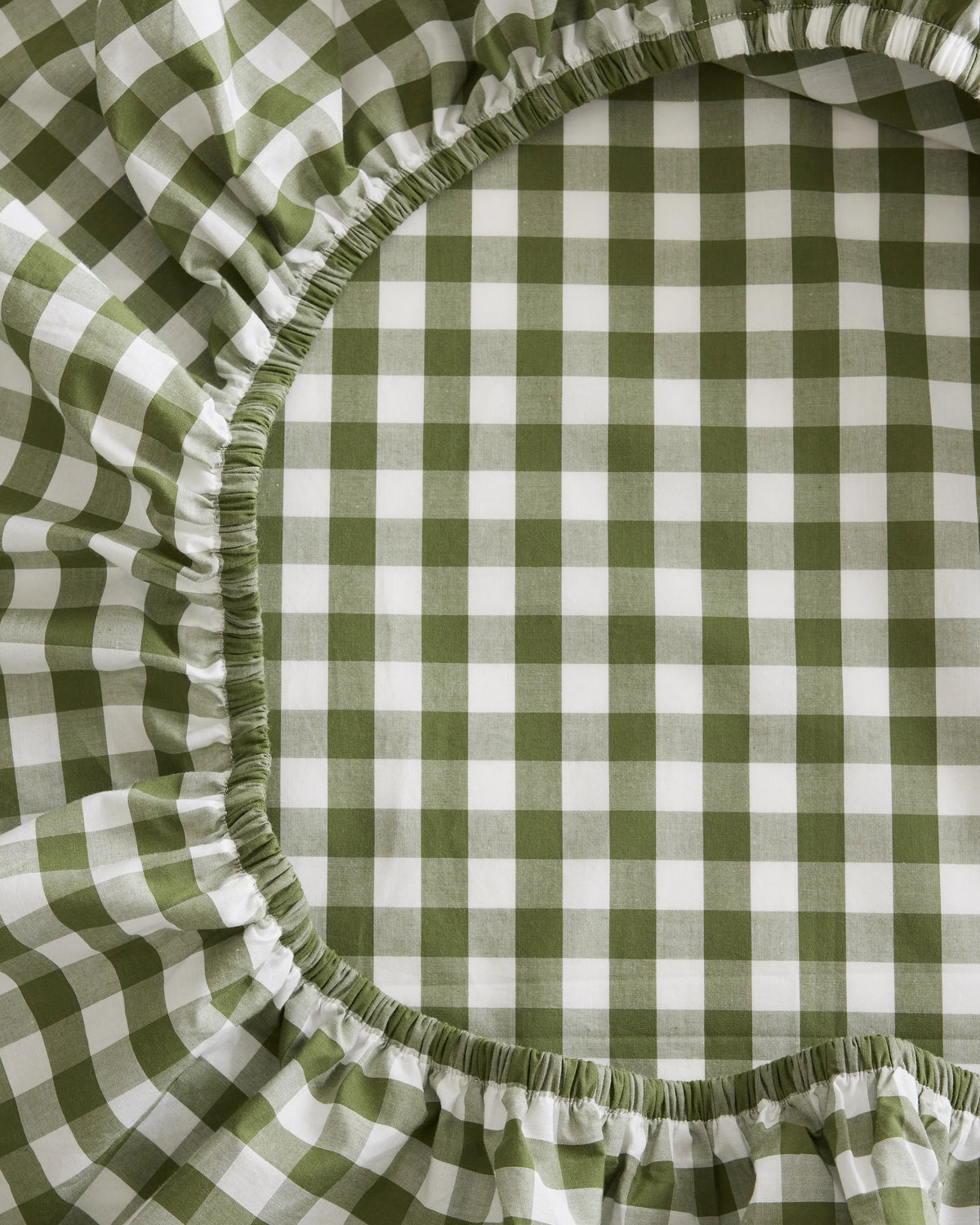 Organic Percale Gingham Crib Sheet 2-Pack - One Size / Blue Fog