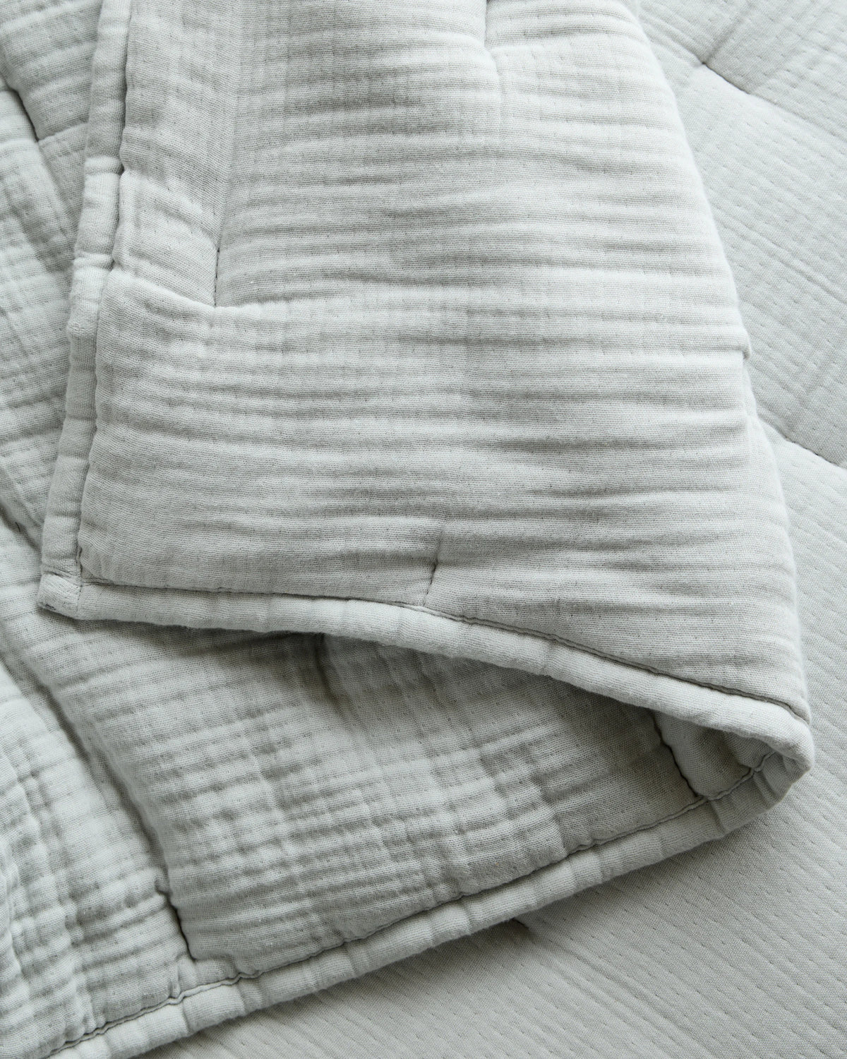 Organic Cotton Gauze Dream Quilt - Twin / Dried Sage