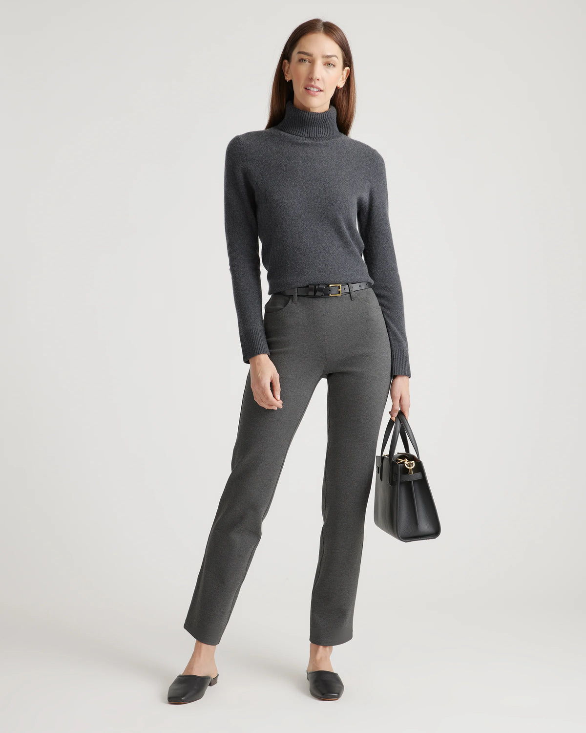 Ultra-Stretch Ponte Straight Leg 4-Pocket Pants - XS / Olive