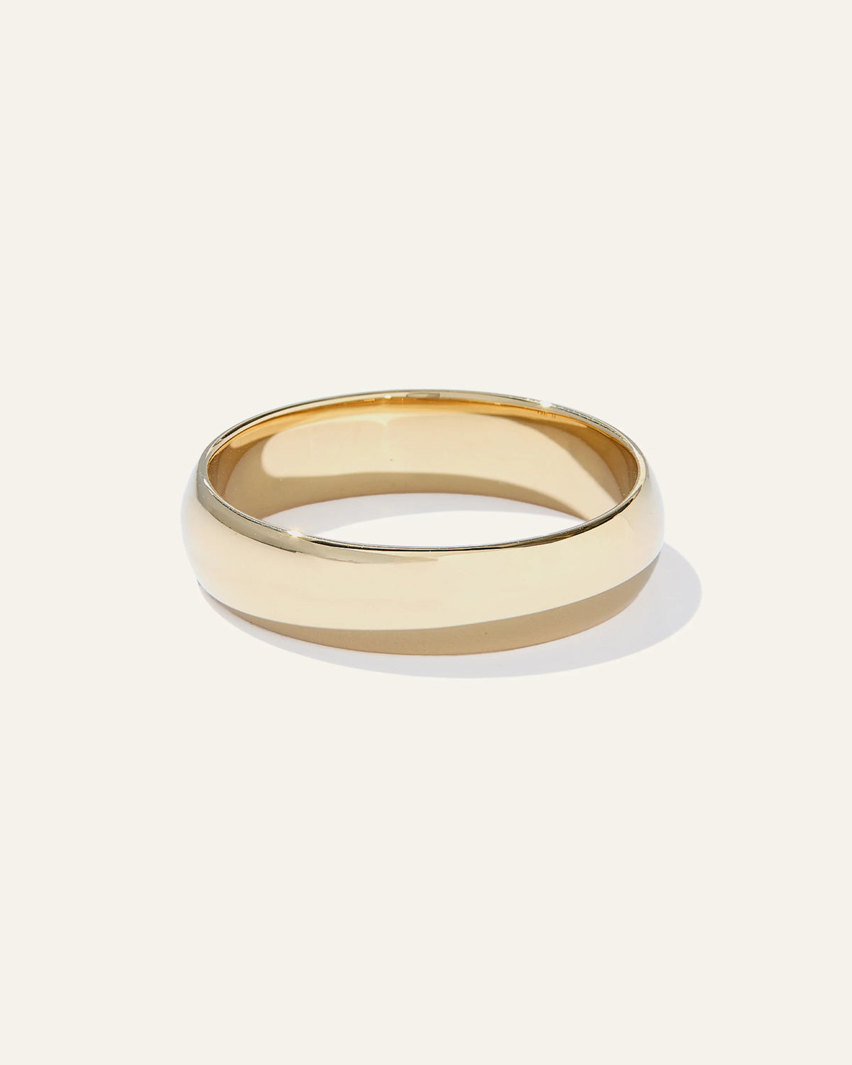 Low Dome Band - 5mm - 6 / Yellow Gold