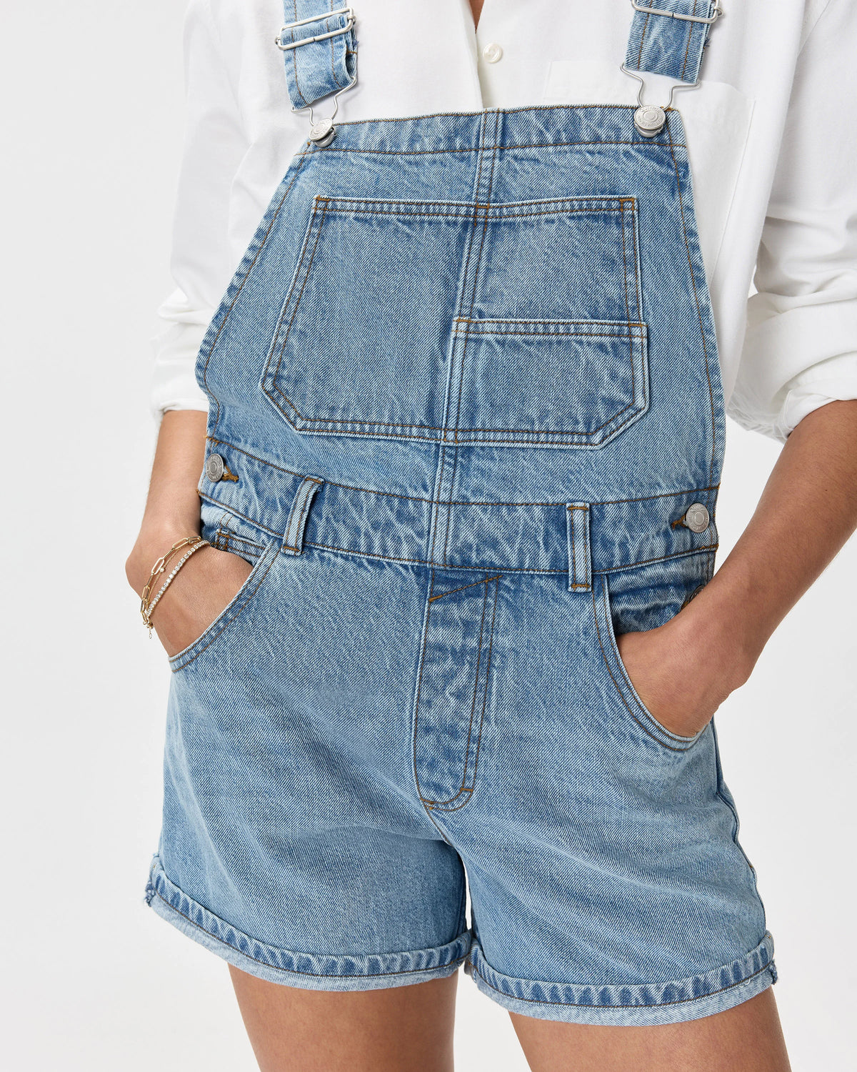 100% Organic Denim Shortalls - XS / Mascara Black