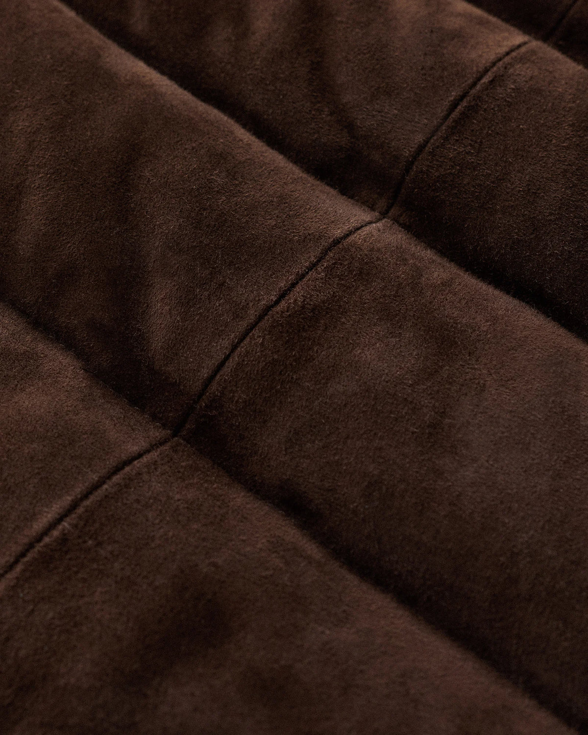 100% Suede Puffer Vest - S / Charcoal Black