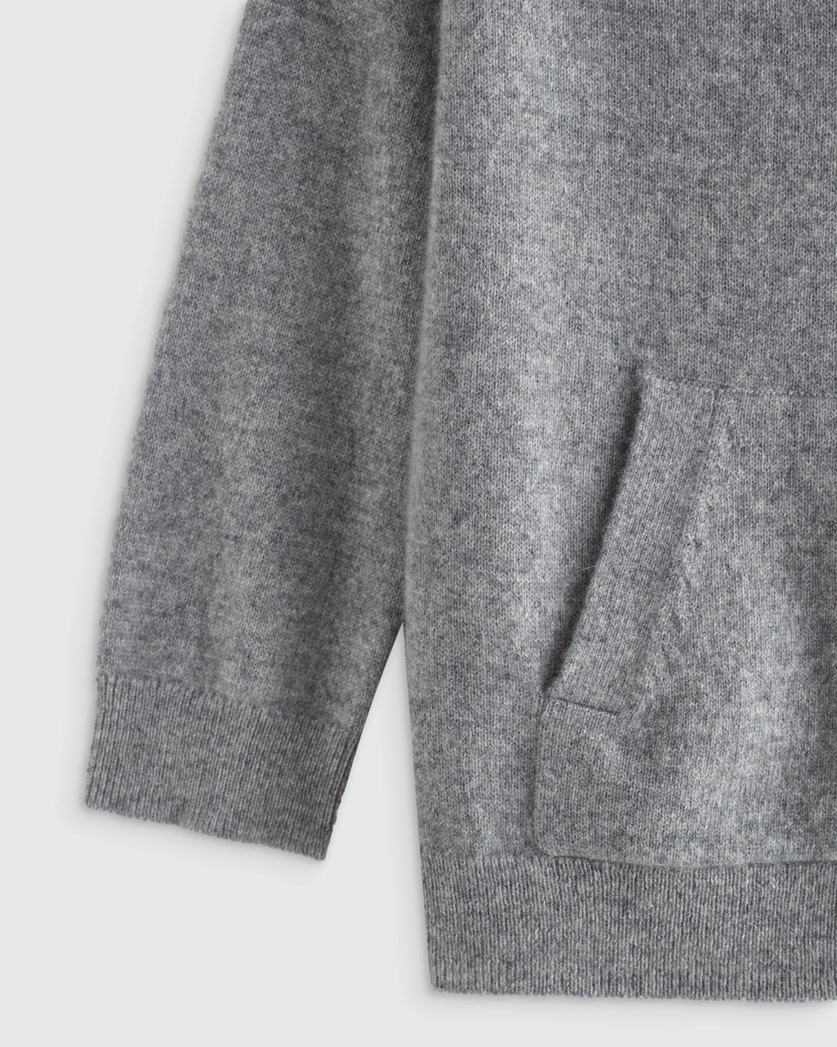 Washable Cashmere Full Zip Hoodie - 6 / Heather Grey