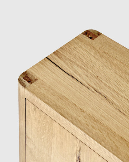 Rustic Oak Sideboard - One Size / Natural