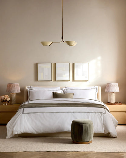 Organic Crisp Percale Deluxe Bedding Bundle - Twin / White