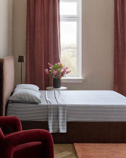 Bamboo Stripe Pillowcase Set - Standard / Double Stripe Espresso