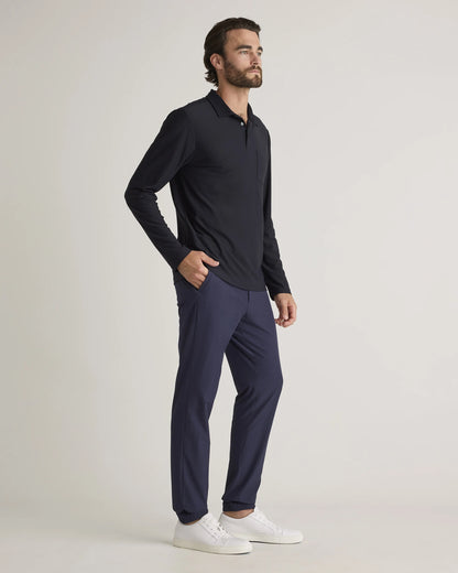 ProPique Performance Long Sleeve Polo - S / Navy