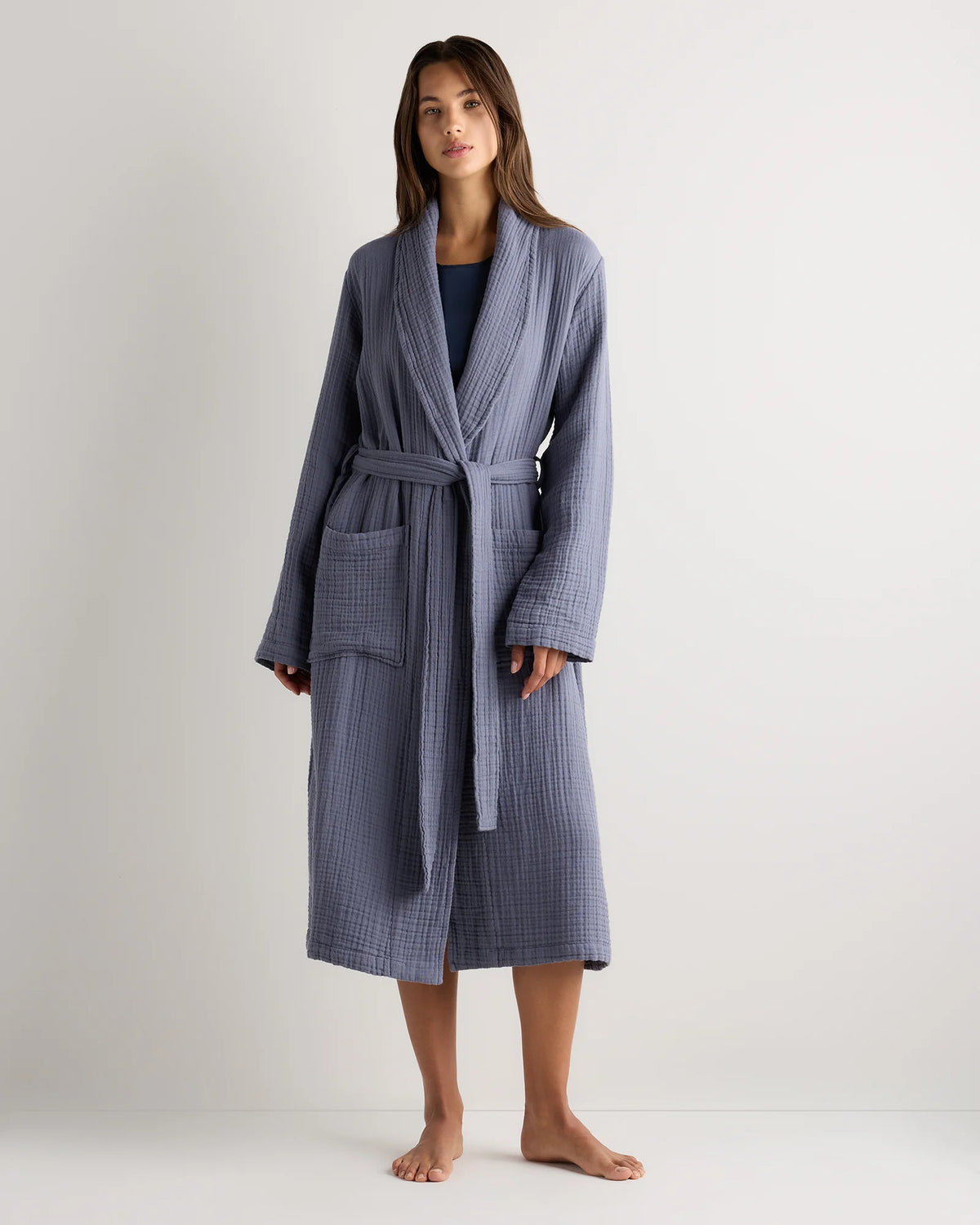 Soft Layered Turkish Cotton Robe - XS / White