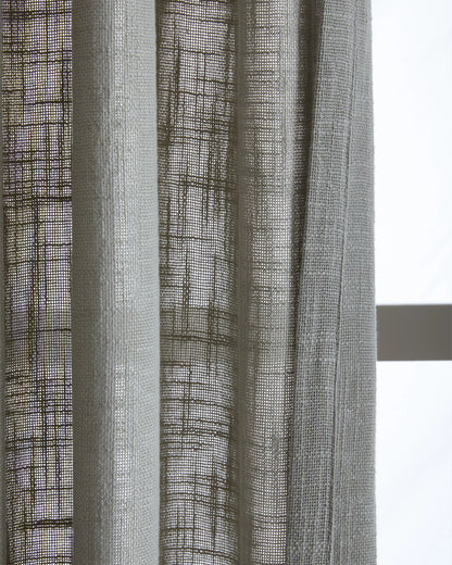 Cotton Sheer Curtain Set (Set of 2) - 48x84 / White