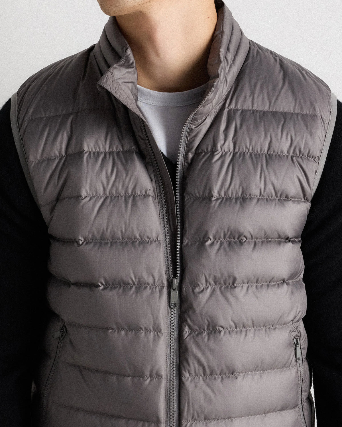 Lightweight Down Packable Puffer Vest - S / Overcast Grey