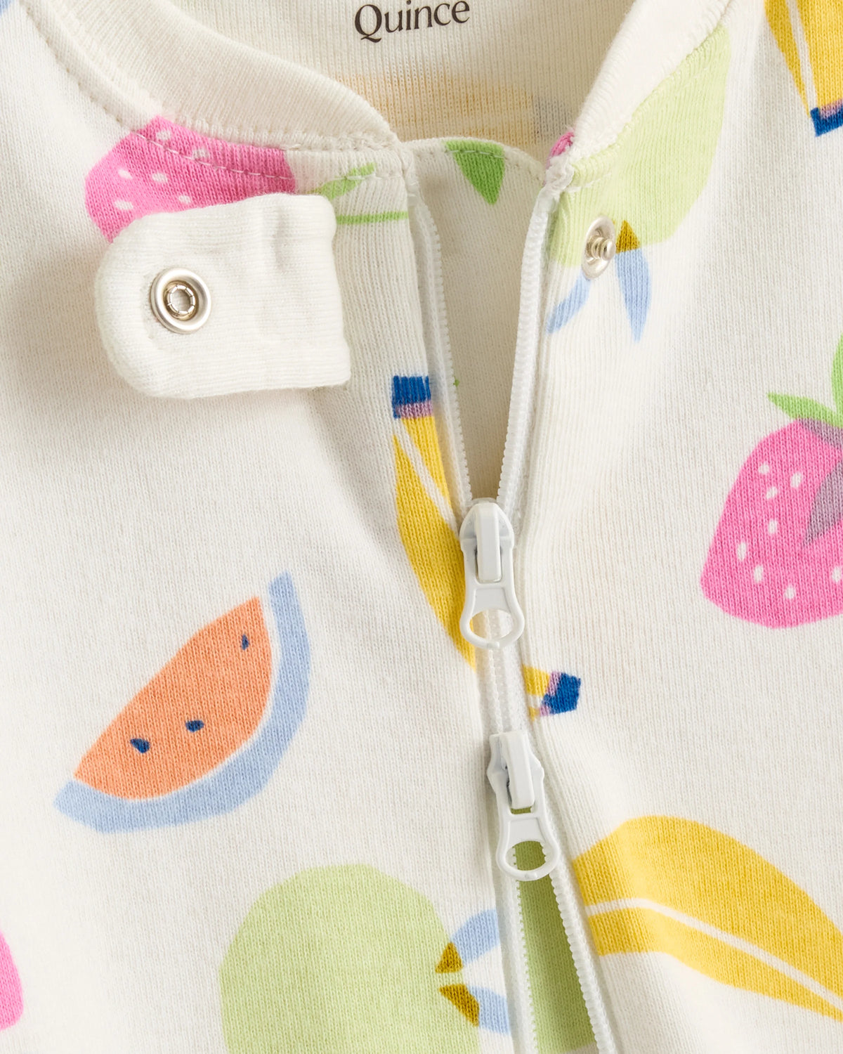 100% Organic Cotton Shortie Onesie Pajama - 0-3M / Animal Faces