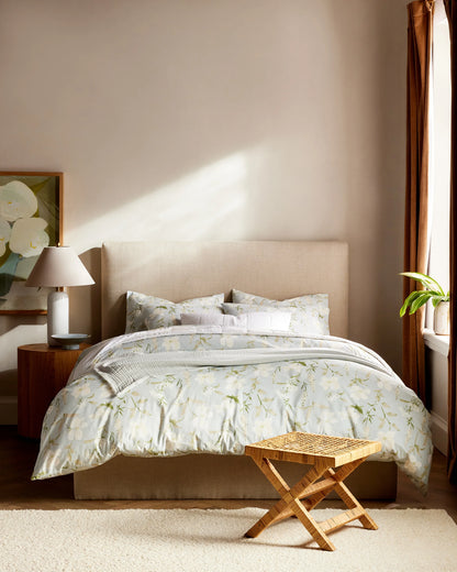 Organic Crisp Percale Duvet Cover Set - Twin / Espresso