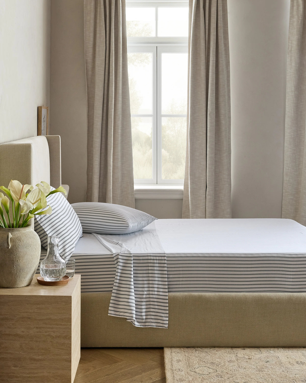 Bamboo Stripe Pillowcase Set - Standard / Double Stripe Espresso