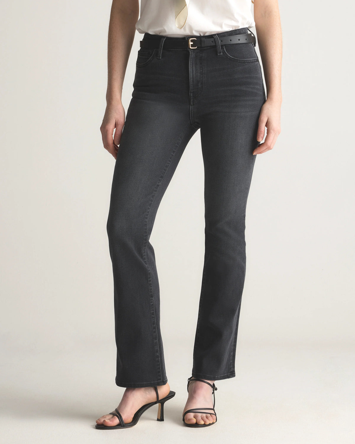 Bella Stretch Kick Flare Jeans - 24 / Deep Rinse