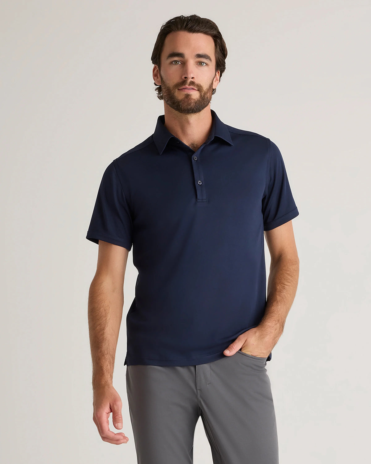 Commuter Stretch Pique Polo - S / Dark Coal