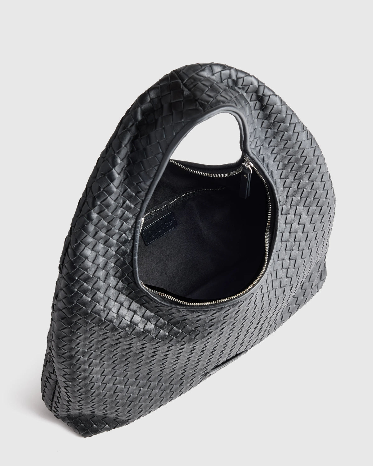 Elodie Handwoven Shoulder Bag - One Size / Black