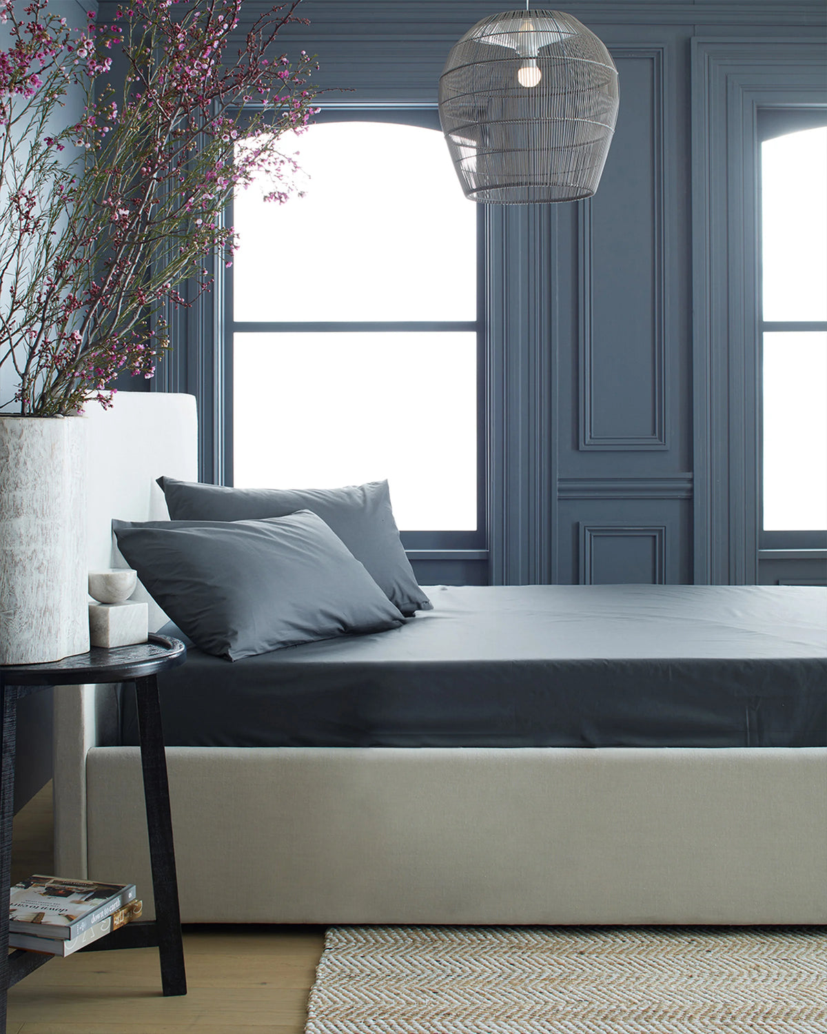 Organic Crisp Percale Fitted Sheet Set - Twin / Espresso