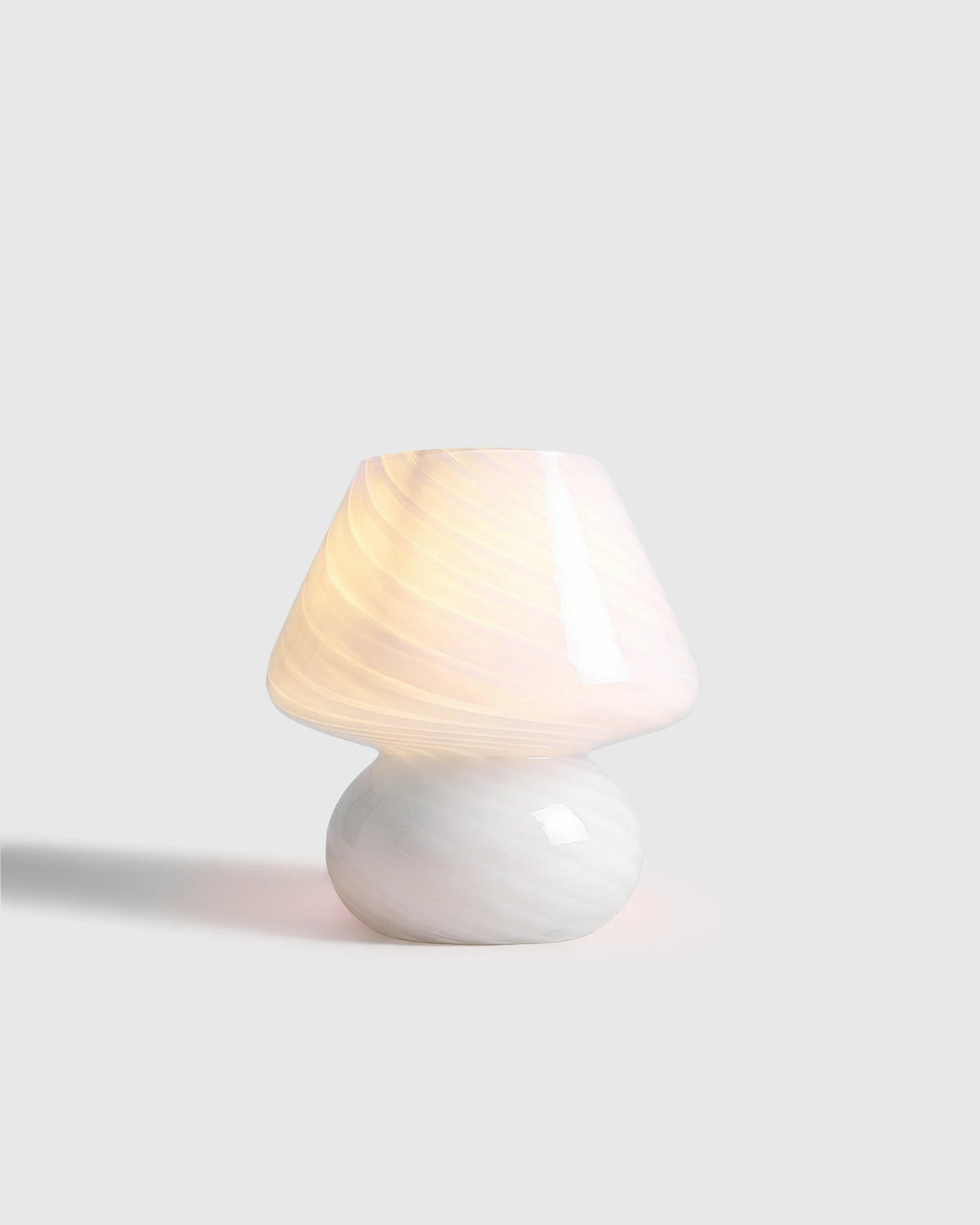 Swirled Glass Table Lamp - Mini / White