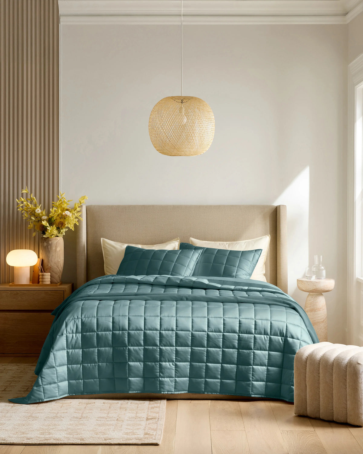 Bamboo Box Quilt - Twin / Sage