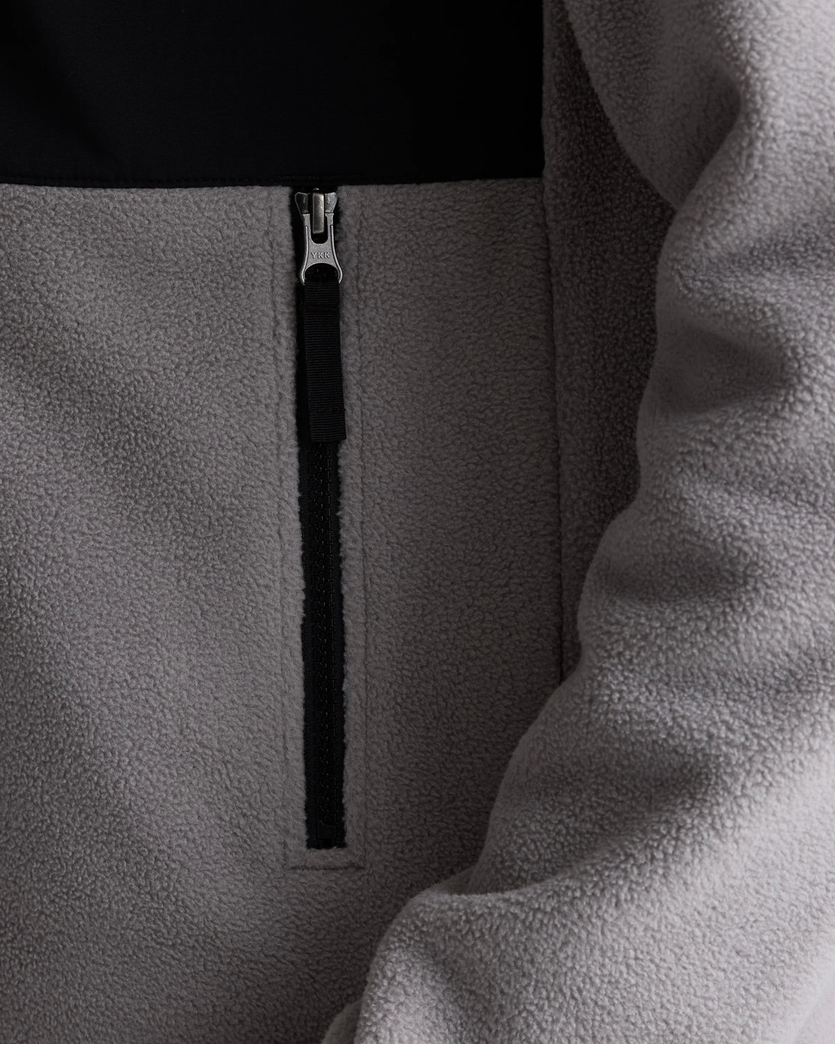 Polar Fleece Full-Zip Jacket - S / Gravel/Bold Black